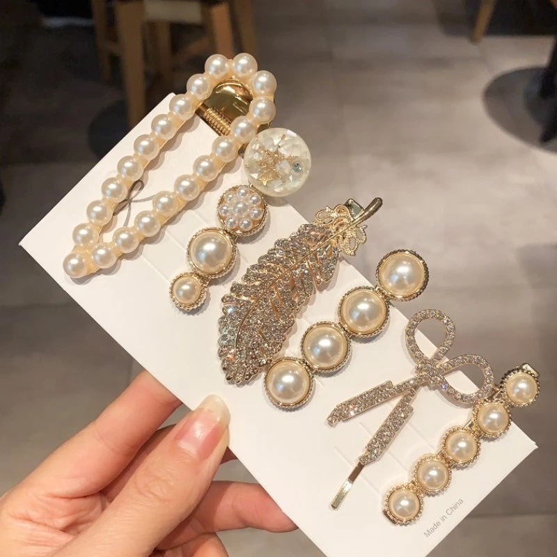 Popular Pearl Metal Hair Clip Hair Accessories